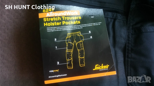 Snickers 6241 Allround Work Stretch Trousers Holster Pockets размер 52 / L работен панталон W4-642, снимка 13 - Панталони - 52484486
