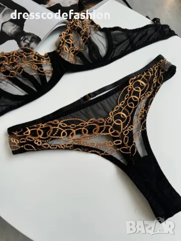 изискан комплект дамско бельо от новата ни колекция “Noir Elegance”, съчетаващ елегантност и стил, снимка 8 - Бельо - 47802426