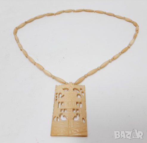 Старинно колие от слонова кост(12.3), снимка 2 - Колиета, медальони, синджири - 40709962