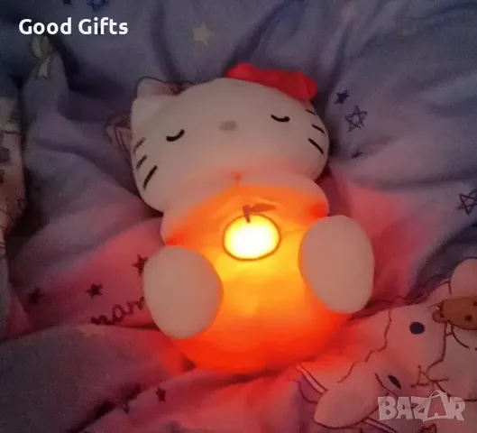 Дишаща Плюшена играчка Hello Kitty Котенце, Плюшена играчка за сън, снимка 3 - Плюшени играчки - 48423435