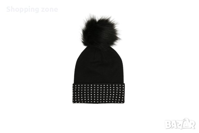 GUESS ПЛЕТЕНА ШАПКА С ПОНПОН