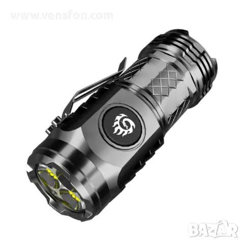 Супер мощно фенерче L-S60, водоустойчиво /черно/, снимка 3 - Къмпинг осветление - 49431226