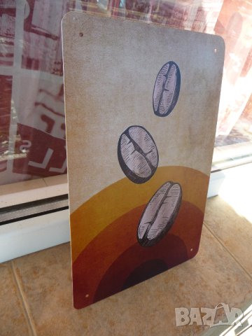 Метална табела кафе зърна кафетерия кафене магазин барче бар, снимка 2 - Декорация за дома - 43340702