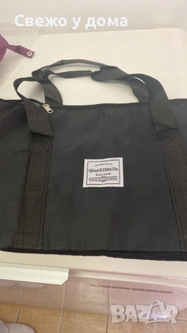 Чанта с уголемяващо се дъно с цип - 100% непромокаема материя/ Цвят: Черен няма преден джоб, сив, ли, снимка 12 - Чанти - 53461566