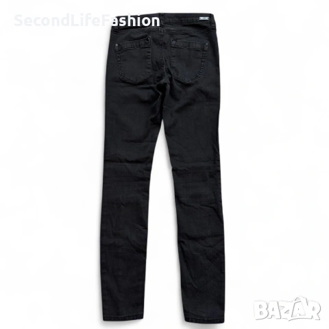 Дънки Mos Mosh Kathleen Glam Slim fit, байкър черни тесни дамски размер 27, снимка 2 - Дънки - 53274473