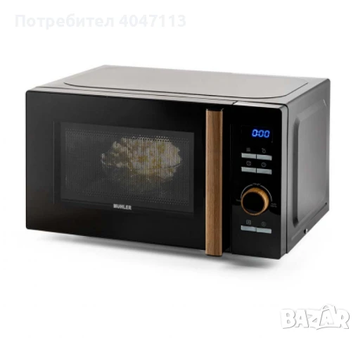 Микровълнова фурна 20L,черна, дигитална, снимка 3 - Микровълнови - 51389219
