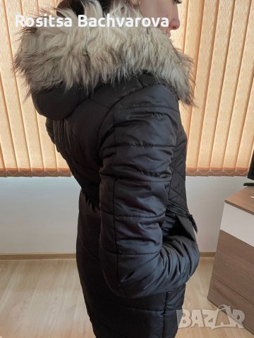 Черно шушляково яке, размер Л, снимка 7 - Якета - 38896048