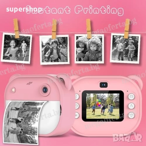 Детски Фотоапарат камера с незабавен печат и функции „Направи си сам“, снимка 7 - Други - 52514127