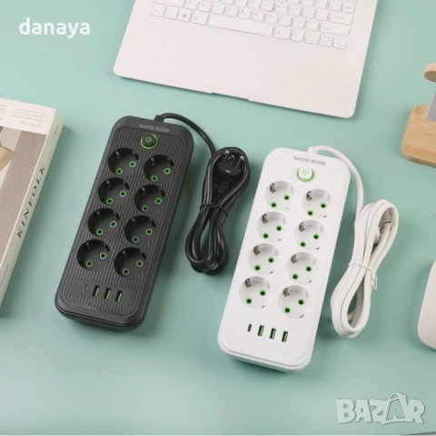 6040 Удължител USB разклонител с 8 гнезда, 4 USB порта, Type C, снимка 4 - Друга електроника - 51732501
