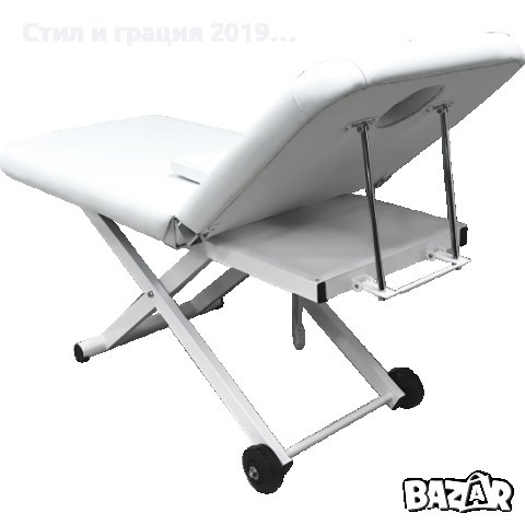 Електрическа кушетка Wenga (1мотор) - бяла/черна, снимка 10 - Кушетки - 43362302