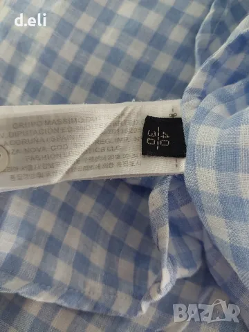 Massimo Dutty Size S-M 100% Лен Страхотна риза, снимка 5 - Ризи - 49880160