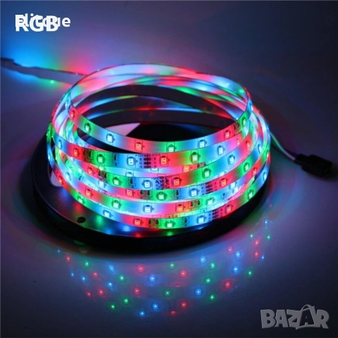 Лента с RGB LED диоди – 5 метра с дистанционно управление ✨, снимка 2 - Други - 53251893