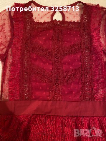 Червена официална рокля, снимка 3 - Рокли - 35192839