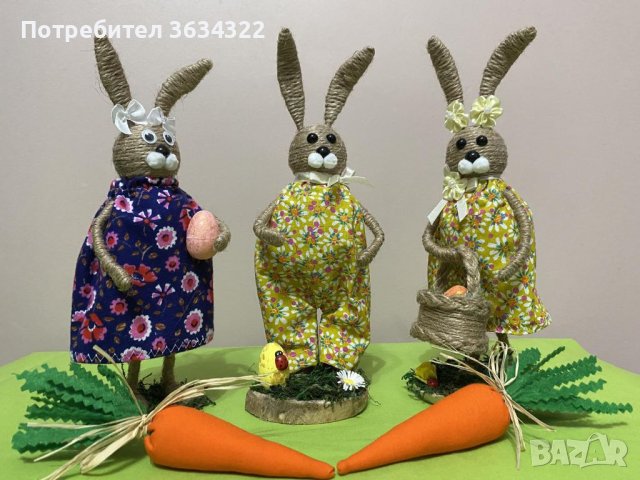 Великденски зайци, снимка 1 - Декорация за дома - 40249675