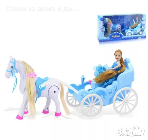 ✨Детска каляска с ходещо конче и кукла 