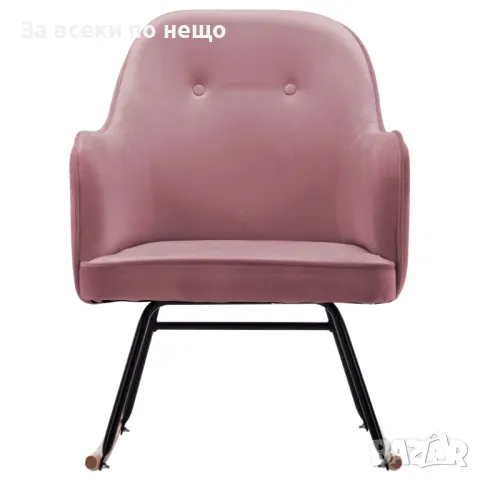 Люлеещ стол, розов, кадифе Код P168, снимка 6 - Столове - 49340650