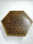 Шестоъгълна дървена кутия 21 х 10.5 h 7 см. , снимка 2