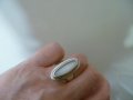 Масивен сребърен пръстен с естествен камък, снимка 6
