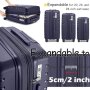 Нов комплект от 3 броя Водоустойчиви и стилни куфари за пътуване Разширяващи, снимка 5