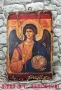 Репродукция на икона на Архангел Михаил СЪС ЗЛАТИСТ ореол, 30/20 см УНИКАТ, снимка 1