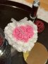 Сърчица от розови и бели рози , снимка 3