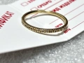 Златен Дамски Пръстен с циркони тип халка-1,15 грама, 14К (проба 585), снимка 1