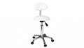 Козметичен/фризьорски стол - табуретка с облегалка Practi+ 54/74 см - бяла, снимка 1 - Педикюр и маникюр - 28276400