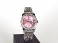 Rolex Datejust Pink Dial Diamond Bezel Часовник, снимка 1