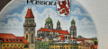 Декоративна винтидж порцеланова стенна чиния Passau 19x19см, снимка 3