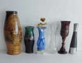 Вази керамика,цветно стъкло,метал,дърво., снимка 1