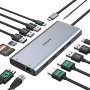 Нов Мултипортов USB-C Докинг Станция 14-в-1 Двоен Монитор 4K, снимка 1 - Друга електроника - 43381270