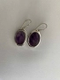 Сребърни обеци с Аметист, снимка 3