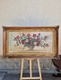 Натюрморт голям антикварен масло платно автор рамка , снимка 2