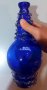 Синя стъклена ваза, снимка 1 - Вази - 38875151