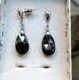 Комплект обеци с камъни Сваровски Swarovski, снимка 4