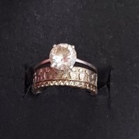 Винтидж / масивен сребърен пръстен проба 925 и Житен клас , снимка 2 - Пръстени - 43943734