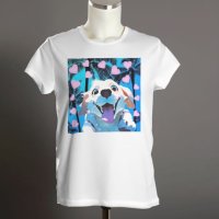 тениска с принт кученце, снимка 1 - Тениски - 43662161