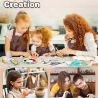 Anpro Комплект за игра с глина за начинаещи „Направи си сам“ за деца и възрастни, снимка 8 - Образователни игри - 43929882