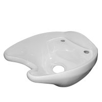 Стандартна фризьорска керамична мивка за фризьорска измивна колона DM6, черна/бяла, снимка 2 - Друго оборудване - 43937400