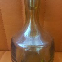 Ракиен комплект от бутилка с тапа, 5 чашки от зелено стъкло, снимка 14 - Чаши - 33174248