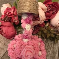 3D чаша от постояни рози подарък за влюбените Свети Валентин, снимка 6 - Декорация за дома - 27811616
