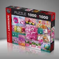 Двоен луксоен пъзел от Neon puzzle 1000+ 1000 части, снимка 2 - Пъзели - 39311271