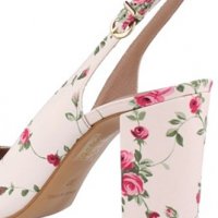 Обувки в бежово от естествена кожа с флорален принт от Roberto Botella, снимка 5 - Дамски обувки на ток - 28404062