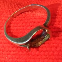Стар сребърен пръстен сребро 925 Англия ръчна изработка с гнездо за вграждане на скъпоц. камък 25996, снимка 1 - Антикварни и старинни предмети - 35746628
