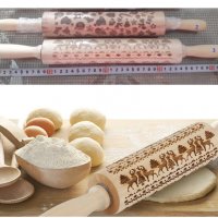 Различни дървени точилки, с релефни шарки за бисквити, тесто, фондан Великден , снимка 5 - Други - 26964337