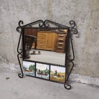 Огледало за стена с плочки в ретро стил, снимка 1 - Декорация за дома - 38075714