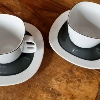 сервиз за чай и кафе Чешки порцелан модел Кейко Keiko, сервиз 6 чаши с чинийки, снимка 3 - Сервизи - 34718011