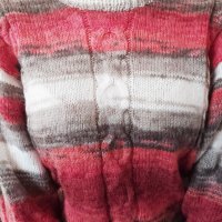 Ръчно плетена блуза, мохерна в три цвята, снимка 5 - Блузи с дълъг ръкав и пуловери - 27802296
