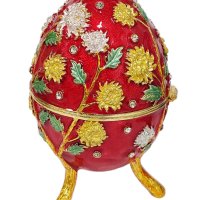 Фаберже стил, кутийки-яйца за бижута в луксозна подаръчна кутия., снимка 3 - Декорация за дома - 44104869