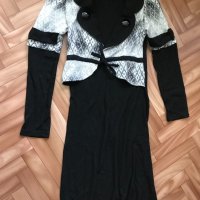 Дамска зимна рокля , размер М, снимка 4 - Рокли - 38140612